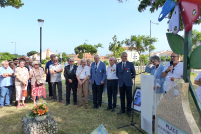 Le promu M. Sanchez, les officiels et les membres de l'ANMONM 66